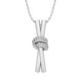 thumbnail image 1 of Araiya 14K White Gold Round Diamond Unique Pendant with Sterling Silver Chain Necklace (1/6 cttw, I-J Color, I2-I3 Clarity), 18", 1 of 3