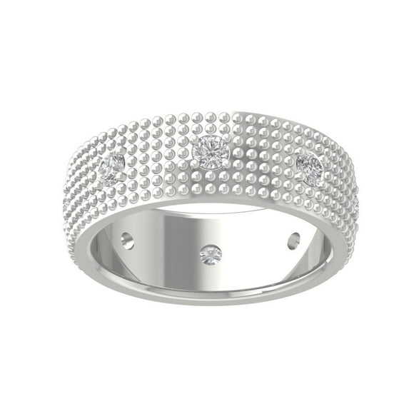 Araiya 14K White Gold Round Diamond Wedding Band Ring (1 cttw, I-J Color, I2-I3 Clarity), Size 7.5