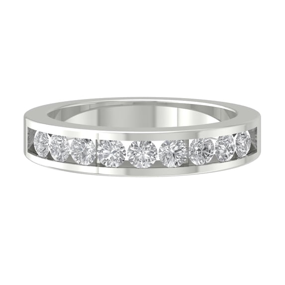 Araiya 14K White Gold Round Diamond Wedding Band Ring (3/4 cttw, I-J Color, I2-I3 Clarity), Size 5.5