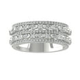 thumbnail image 1 of Araiya 14K White Gold Round and Marquise-shape Diamond Anniversary Band Ring (1 1/3 cttw, I-J Color, I2-I3 Clarity), Size 5, 1 of 4