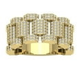 thumbnail image 1 of Araiya 14K Yellow Gold Chain Link Mens Diamond Band Ring for Women (1 3/8 cttw, I-J Color, I2-I3 Clarity), Size 7, 1 of 1
