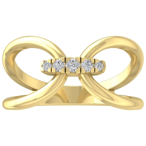 Araiya 14K Yellow Gold Diamond Band Ring (1/10 cttw, I-J Color, I2-I3 Clarity), Size 8.5