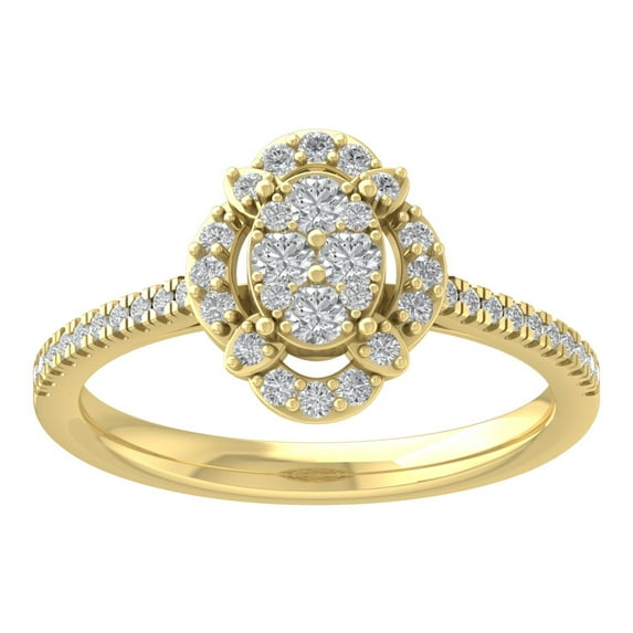 Araiya 14K Yellow Gold Diamond Band Ring (1/2 cttw, I-J Color, I2-I3 Clarity), Size 5.5
