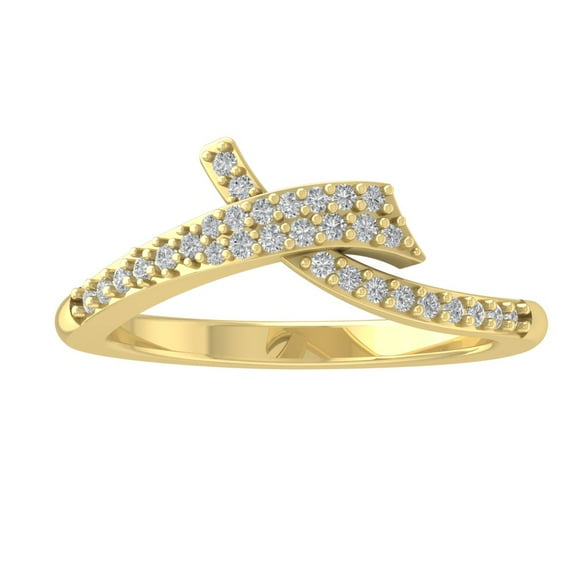 Araiya 14K Yellow Gold Diamond Band Ring (1/4 cttw, I-J Color, I2-I3 Clarity), Size 8