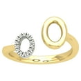 thumbnail image 1 of Araiya 14K Yellow Gold Diamond Double Oval Space Ring (1/20 cttw, I-J Color, I2-I3 Clarity), Size 8.5, 1 of 1