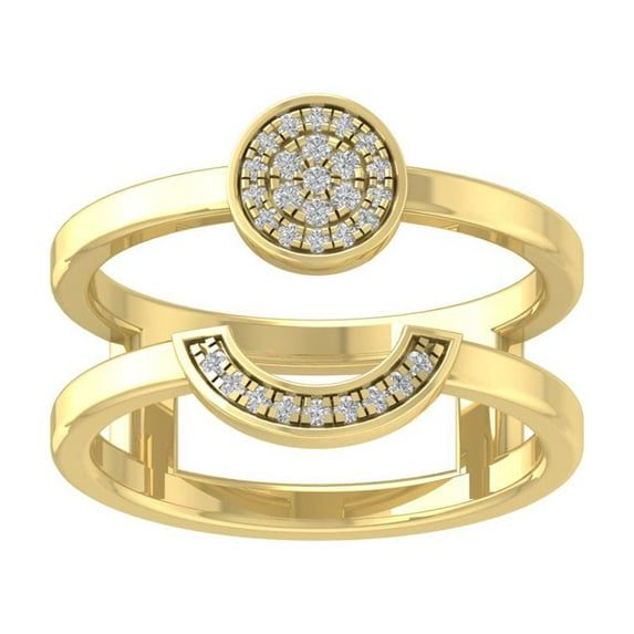 Araiya 14K Yellow Gold Diamond Fashion Band Ring (1/8 cttw, I-J Color, I2-I3 Clarity), Size 5.5