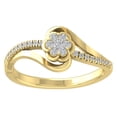 thumbnail image 1 of Araiya 14K Yellow Gold Diamond Flower Band Ring (1/5 cttw, I-J Color, I2-I3 Clarity), Size 5, 1 of 1