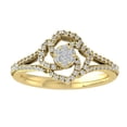 thumbnail image 1 of Araiya 14K Yellow Gold Diamond Flower Ring (3/8 cttw, I-J Color, I2-I3 Clarity), Size 7.5, 1 of 1