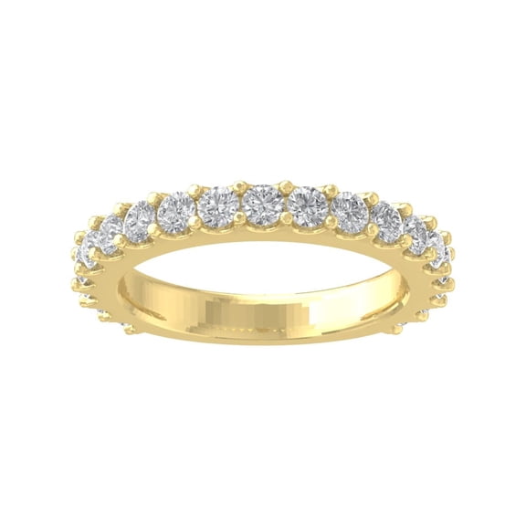 Araiya 14K Yellow Gold Diamond Full Eternity Wedding Ring (1 1/8 cttw, I-J Color, I2-I3 Clarity), Size 6.5