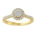 thumbnail image 1 of Araiya 14K Yellow Gold Diamond Halo Band Ring (5/8 cttw, I-J Color, I2-I3 Clarity), Size 6.5, 1 of 1