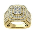 thumbnail image 1 of Araiya 14K Yellow Gold Diamond Halo Band Ring for Women (2 cttw, I-J Color, I2-I3 Clarity), Size 8, 1 of 3