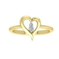 thumbnail image 1 of Araiya 14K Yellow Gold Diamond Heart Shape Ring (1/20 cttw, I-J Color, I2-I3 Clarity), Size 6, 1 of 1
