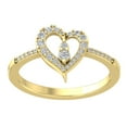 thumbnail image 1 of Araiya 14K Yellow Gold Diamond Heart Shape Ring (1/5 cttw, I-J Color, I2-I3 Clarity), Size 10, 1 of 1