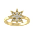 thumbnail image 1 of Araiya Fine Jewelry 14K Yellow Gold Diamond Star Ring (1/8 cttw, I-J Color, I2-I3 Clarity), Size 6.5, 1 of 4