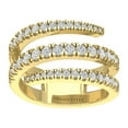 thumbnail image 1 of Araiya 14K Yellow Gold Diamond Triple Wrap Ring for Women (1 cttw, I-J Color, I2-I3 Clarity), Size 10, 1 of 3