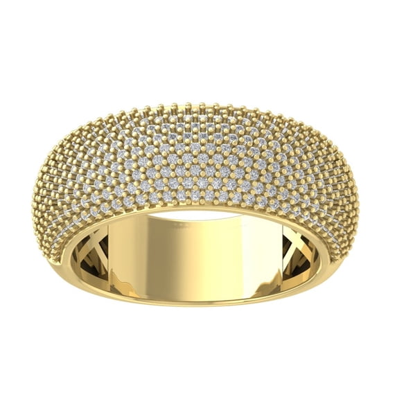 Araiya 14K Yellow Gold Diamond Wedding Band Ring for Women (1 cttw, I-J Color, I2-I3 Clarity), Size 7.5