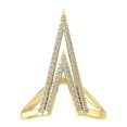 thumbnail image 1 of Araiya 14K Yellow Gold Round Diamond Fashion Band Ring (1/4 cttw, I-J Color, I2-I3 Clarity), Size 7, 1 of 4