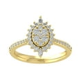 thumbnail image 1 of Araiya 14K Yellow Gold Round and Marquise Diamond Halo Pear Shape Ring (5/8 cttw, I-J Color, I2-I3 Clarity), Size 9.5, 1 of 1