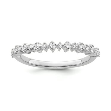Araiya Fine Jewelry 10K White Gold Diamond Band Ring (1/4 cttw, I-J Color, I2-I3 Clarity) Size 9