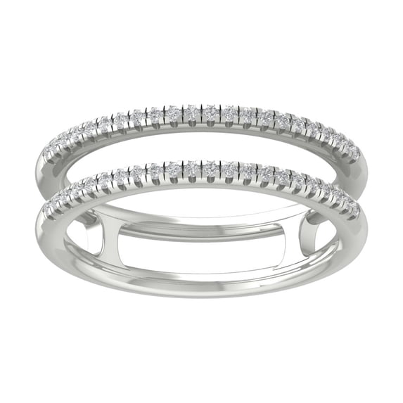 Araiya Fine Jewelry 10K White Gold Diamond Band Ring (1/8 cttw, I-J Color, I2-I3 Clarity) 5