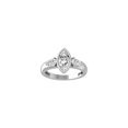 thumbnail image 1 of Araiya Fine Jewelry 10K White Gold Marquise and Pear-shape Lab Grown Diamond Three Stone Wedding Band Ring (1 1/2 Cttw, D-F Color, VS1 Clarity) Size 9, 1 of 1