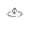 thumbnail image 1 of Araiya Fine Jewelry 10K White Gold Marquise and Round shape Lab Grown Diamond Promise Ring ( 1/6 cttw, D-F Color, VS Clarity) Size 5, 1 of 4