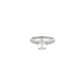 thumbnail image 1 of Araiya Fine Jewelry 10K White Gold Pear and Round-shape Lab Grown Diamond solitaire Engagement Ring (2 1/4 Cttw, D-F Color, VS1 Clarity) Size 6.5, 1 of 1