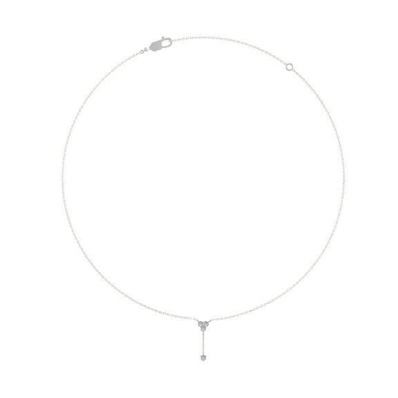 Araiya Fine Jewelry 10K White Gold Round Diamond Chain Necklace (1/3 cttw, I-J Color, I2-I3 Clarity), 18"