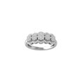 thumbnail image 1 of Araiya Fine Jewelry 10K White Gold Round-shape Diamond Cluster Halo Engagement Ring (1/2 Cttw, I-J Color, I2-I3 Clarity) Size 6.5, 1 of 6