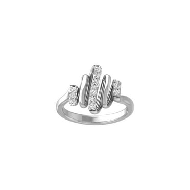 Araiya Fine Jewelry 10K White Gold Round-shape Diamond Wedding Band Ring (1/3 Cttw, I-J Color, I2-I3 Clarity) Size 10