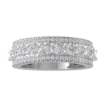 Araiya Fine Jewelry 10K White Gold Round-shape Lab Grown Diamond Anniversary Ring ( 1 3/4 cttw, D-F Color, VS Clarity) Size 6