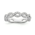 thumbnail image 1 of Araiya Fine Jewelry 10K White Gold Round-shape Lab Grown Diamond Anniversary Ring ( 1/3 cttw, D-F Color, VS Clarity) Size 6.5, 1 of 4