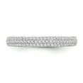 thumbnail image 1 of Araiya Fine Jewelry 10K White Gold Round-shape Lab Grown Diamond Anniversary Ring ( 1/3 cttw, D-F Color, VS Clarity) Size 6, 1 of 4