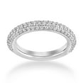 thumbnail image 1 of Araiya Fine Jewelry 10K White Gold Round-shape Lab Grown Diamond Anniversary Ring ( 7/8 cttw, D-F Color, VS Clarity) Size 9, 1 of 4
