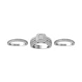 thumbnail image 1 of Araiya Fine Jewelry 10K White Gold Round-shape Lab Grown Diamond Bridal Band Set Ring (1 Cttw, D-F Color, VS1 Clarity) Size 6.5, 1 of 6