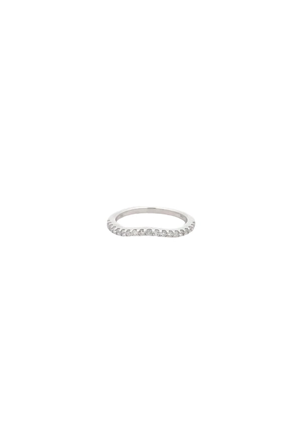 Fine Jewelry 10K White Gold Round-shape Lab Grown Diamond Eternity Band Ring (1/4 Cttw, D-F Color, VS1 Clarity) Size 5