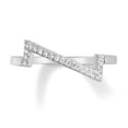 thumbnail image 1 of Araiya Fine Jewelry 10K White Gold Round-shape Lab Grown Diamond Fashion Band Ring ( 1/10 cttw, D-F Color, VS Clarity) Size 9, 1 of 4