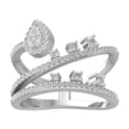 thumbnail image 1 of Araiya Fine Jewelry 10K White Gold Round-shape Lab Grown Diamond Fashion Band Ring ( 1/2 cttw, D-F Color, VS Clarity) Size 7, 1 of 4