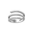 thumbnail image 1 of Araiya Fine Jewelry 10K White Gold Round-shape Lab Grown Diamond Fashion Band Ring ( 1/3 cttw, D-F Color, VS Clarity) Size 8, 1 of 4