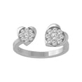 thumbnail image 1 of Araiya Fine Jewelry 10K White Gold Round-shape Lab Grown Diamond Heart Engagement Ring ( 2/5 cttw, D-F Color, VS Clarity) Size 5.5, 1 of 4