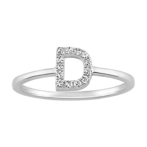 Araiya Fine Jewelry 10K White Gold Round-shape Lab Grown Diamond Infinity Engagement Ring ( 1/20 cttw, D-F Color, VS Clarity) Size 10