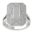 thumbnail image 1 of Araiya Fine Jewelry 10K White Gold Round-shape Lab Grown Diamond Single cut Band Ring ( 1/2 cttw, D-F Color, VS Clarity) Size 9, 1 of 5