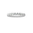 thumbnail image 1 of Araiya Fine Jewelry 10K White Gold Round-shape Lab Grown Diamond Wedding Band Ring ( 1/10 cttw, D-F Color, VS Clarity) Size 8, 1 of 4