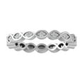 thumbnail image 1 of Araiya Fine Jewelry 10K White Gold Round-shape Lab Grown Diamond Wedding Band Ring ( 1/4 cttw, D-F Color, VS Clarity) Size 7, 1 of 4