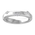 thumbnail image 1 of Araiya Fine Jewelry 10K White Gold Round-shape Lab Grown Diamond Wedding Band Ring ( 1/5 cttw, D-F Color, VS Clarity) Size 10, 1 of 4