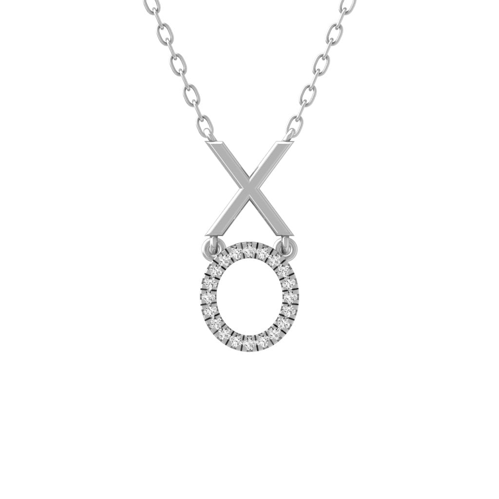 Araiya Fine Jewelry 10K White Gold Roundshape Lab Grown Diamond X and