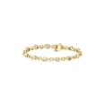 thumbnail image 1 of Araiya Fine Jewelry 10K Yellow Gold Emerald-Shape Lab Grown Diamond Bezel-Setting Tennis Bracelet (3 1/2 cttw, D-F Color and VS1 Clarity) 7 inch, 1 of 1