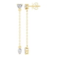 thumbnail image 1 of Araiya Fine Jewelry 10K Yellow Gold Heart and Marquise Shaped Lab Grown Diamond Heart and Marquise Drop and Dangle Earrings (1/4 cttw, D-F Color, VS1 Clarity), 1 of 6