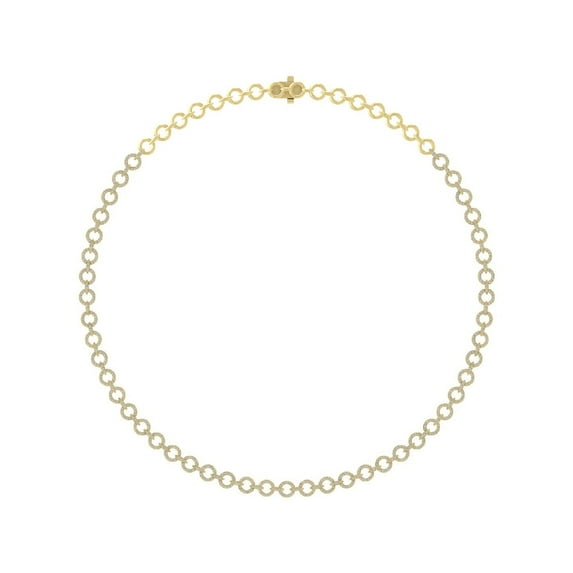 Araiya Fine Jewelry 10K Yellow Gold Lab Grown Diamond Link Chain Necklace 18 Inch (1 1/2 cttw, D-F Color, VS Clarity)