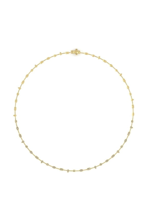 Fine Jewelry 10K Yellow Gold Lab Grown Diamond Link Chain Necklace 18 Inch (1/2 cttw, D-F Color, VS Clarity)